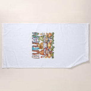 Autumn With My Gnomes Classic T-Shirt.png Beach Towel