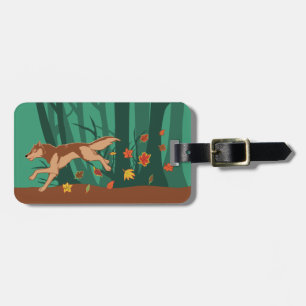 Autumn Wolf Luggage Tag