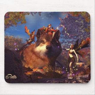 Autumn Wolf Mouse Pad