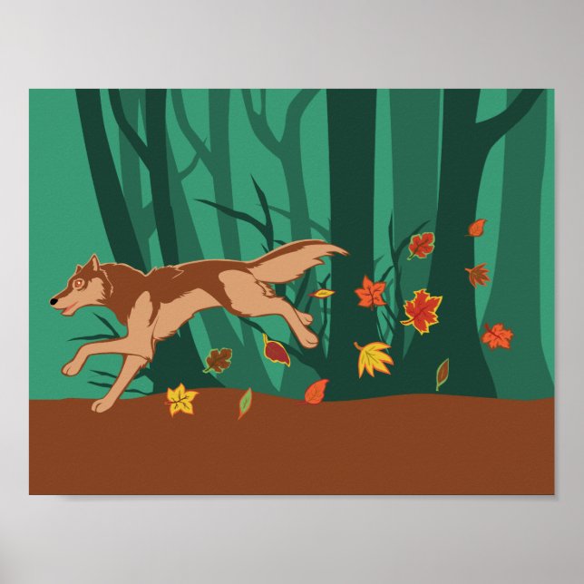 Autumn Wolf Poster (Front)