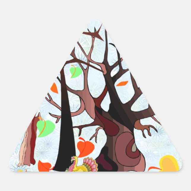 Autumn Wonderland - Triangle Sticker (Front)