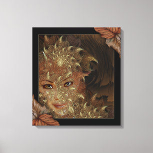 Autumn Wood Nymph Wrapped Canvas Art