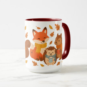 Autumn Woodland Animals Ceramic Mug