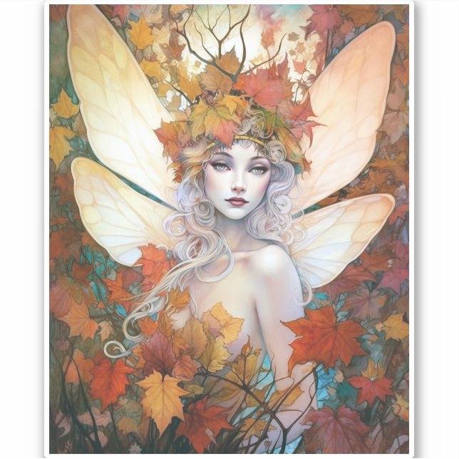 Autumn Woodland Fairy Fantasy Art (Front)
