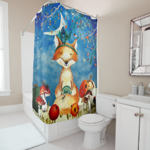 Autumn Woodland Friends Fox Forest Illustration