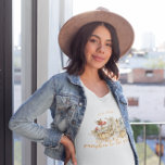 Autumn Woodland Pumpkin | Mama to Be T-Shirt<br><div class="desc">This mama t shirt features cute autumn woodland animals with pumpkins and a cute handwritten font. This shirt is perfect to announce that you're expecting or give as a gift for the best mom in your life. Cozy autumn landscapes with dry leaves, tasty pumpkins, fairy mushrooms and cute woodland characters....</div>