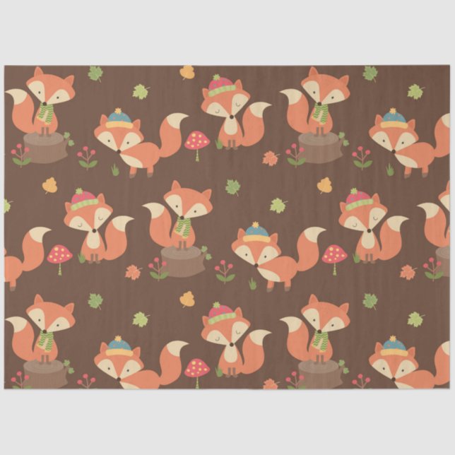 Autumn Woodland Series Design 1 Tissue Paper (Front)