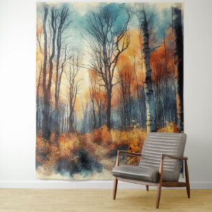 Autumn Woods 1 - Watercolor Tapestry