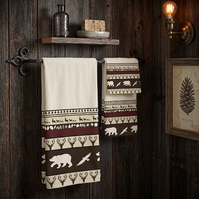 Autumn woods bath towel set (Creator Uploaded)