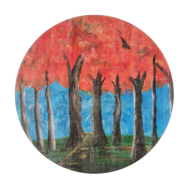 Autumn Woods Cutting Board (Front)