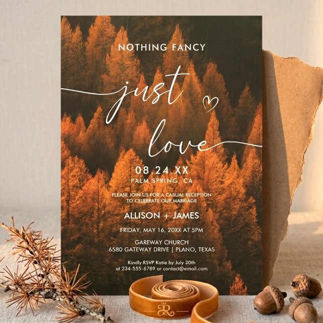 Autumn Woods Minimalist  Invitation (Creator Uploaded)