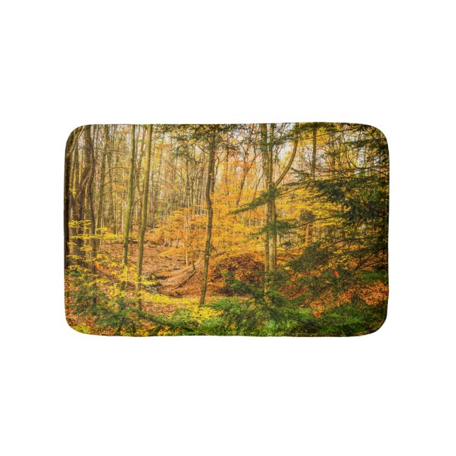Autumn Woods Nature Bath Mat (Front)