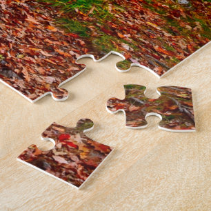 Autumn Woods New Hampshire Motivational Quote Jigsaw Puzzle