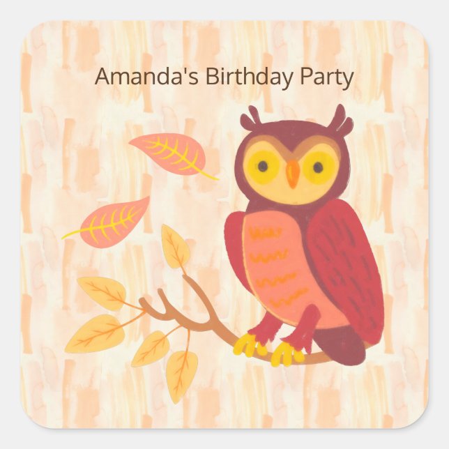 Autumn Woods Square Sticker (Front)