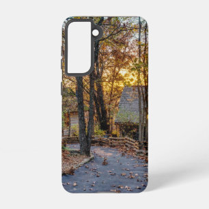 Autumn Woods Sunset Walkway Samsung Phone Case