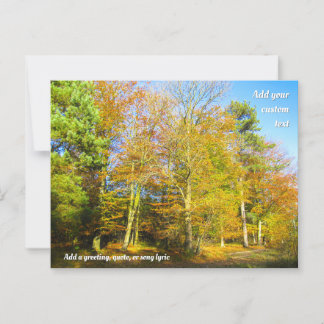 Autumn Woods & Sunshine - Personalized Postcard