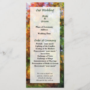 Autumn Woods Wedding Program
