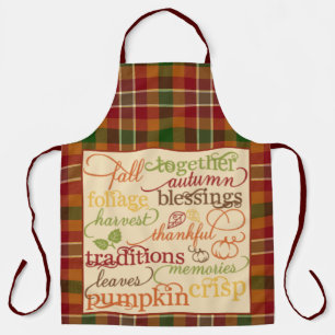 Autumn words  apron
