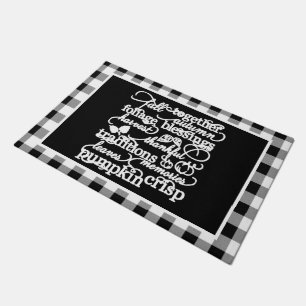 Autumn words doormat