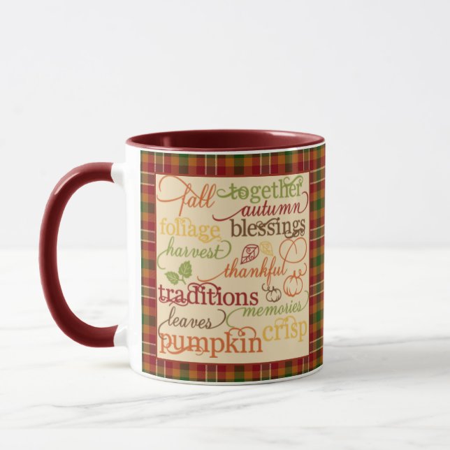 Autumn words  mug (Left)