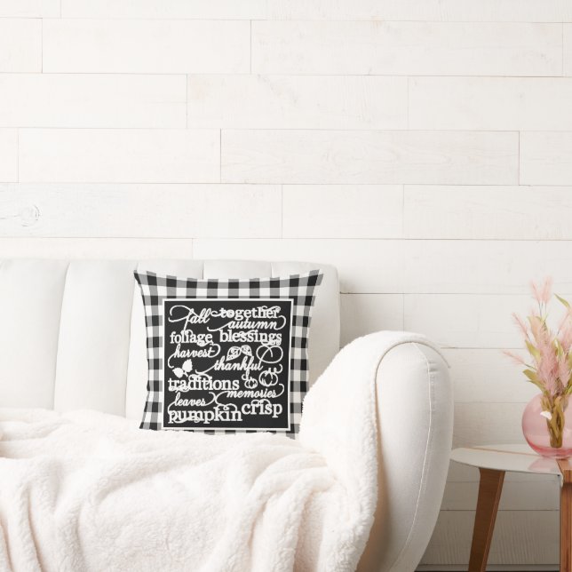 Autumn words  throw pillow (Couch)