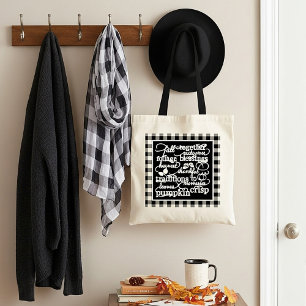 Autumn words tote bag