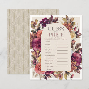 Autumn Wreath Tan Baby Shower Guess the Price