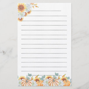 Autumn Writing Stationery Notepad