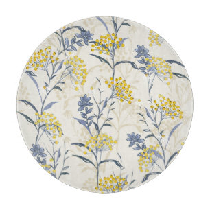 Autumn yellow berries leaves, colourful seamless. cutting board