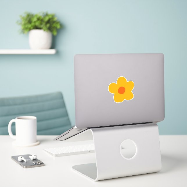 Autumn Yellow Flower (Laptop On Desk)