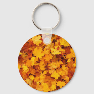 Autumn Yellow Maple Leaves Keychain