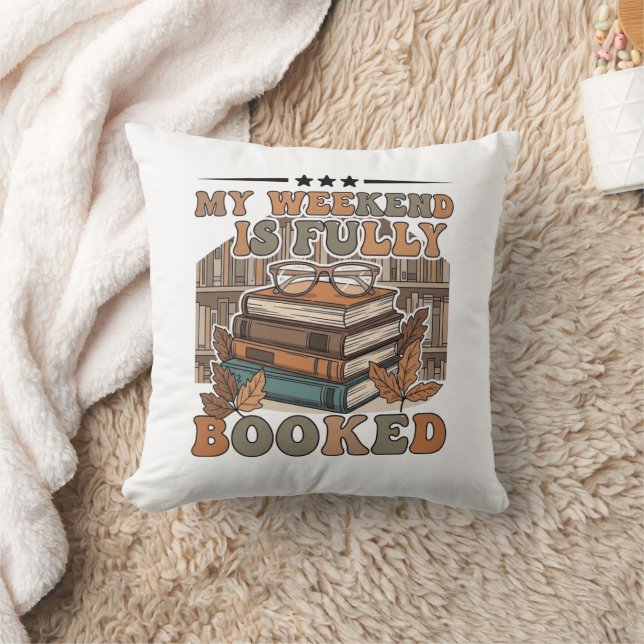 Autumnal book study design throw pillow (Blanket)