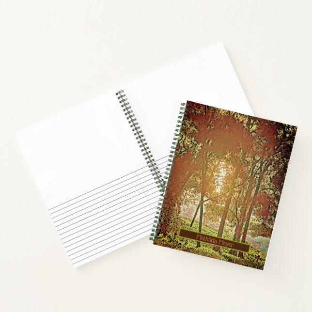 Autumnal colours, sun and trees notebook (Inside)