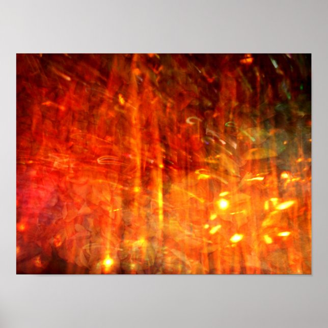 Autumnal Fire Abstract Art Poster (Front)