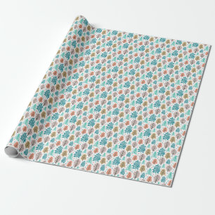 Autumnal Forest: Enchanted Seamless Scene. Wrapping Paper