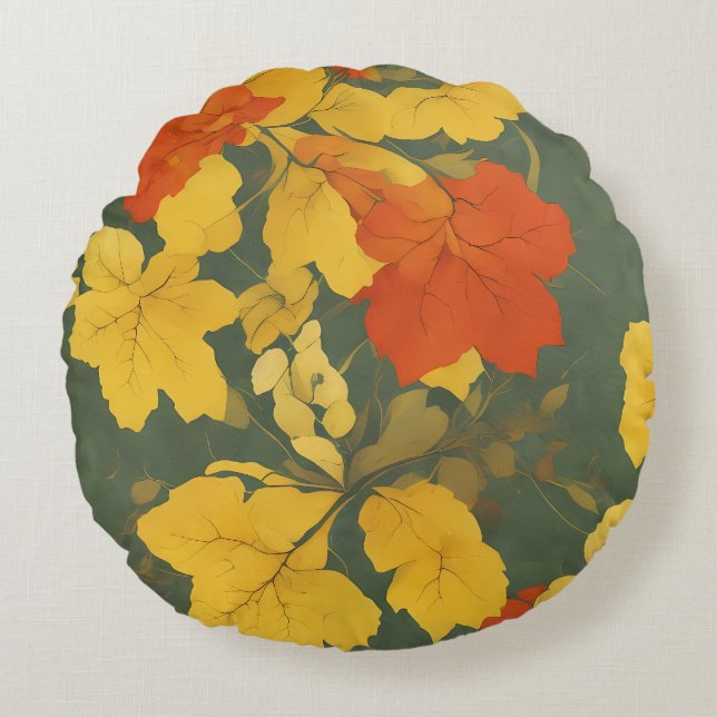 Autumnal Gold |  Round Pillow (Front)