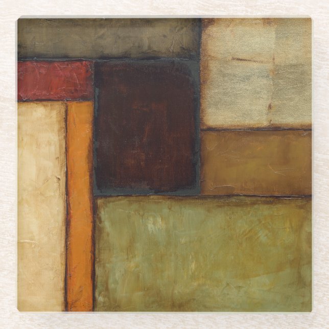 Autumnal Impressionist by Jennifer Goldberger Glass Coaster (Front)