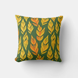 Autumnal Leaf Symphony Throw Pillow