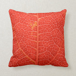 Autumnal Leaf Throw Pillow