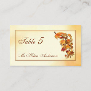 Autumnal leaves special occasion place card