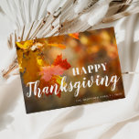 Autumnal leaves Thanksgiving Postcard<br><div class="desc">This thanksgiving holiday card features a wonderful image of autumnal leaves. The text can be personalized.</div>