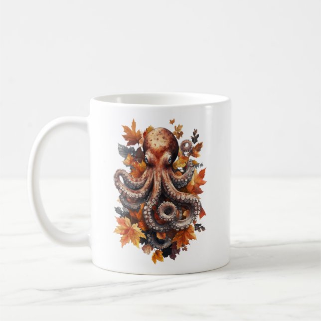 Autumnal Octopus Mug (Left)