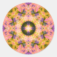 Autumnal Pink Purple Green Star for Fall