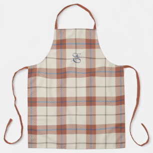 Autumnal Plaid Personalized Apron