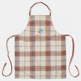 Autumnal Plaid Personalized Apron