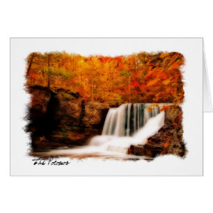 Autumnal Pocono Waterfall Card
