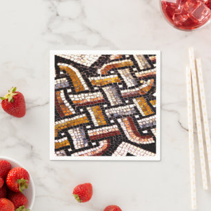 Autumnal Roman Mosaic Napkin