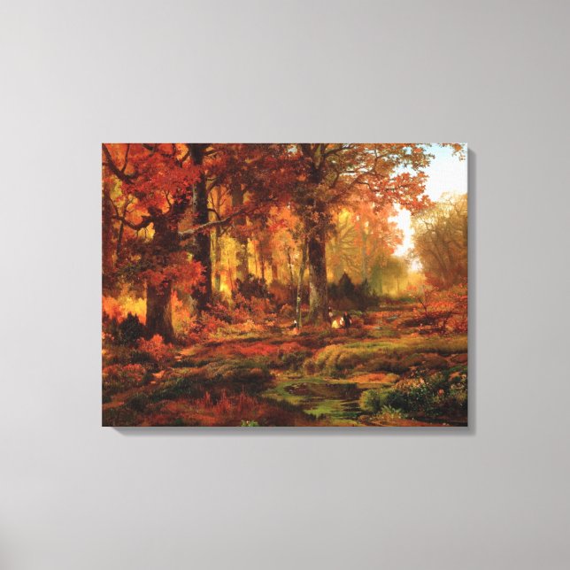 Autumnal Trees in Cresheim Glen (Philadelphia) Canvas Print (Front)