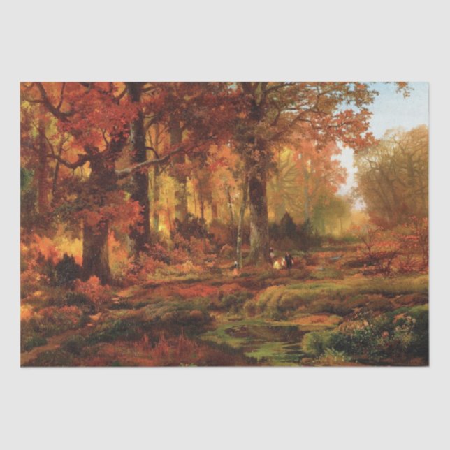 Autumnal Trees in Cresheim Glen (Philadelphia) Tissue Paper (Front)