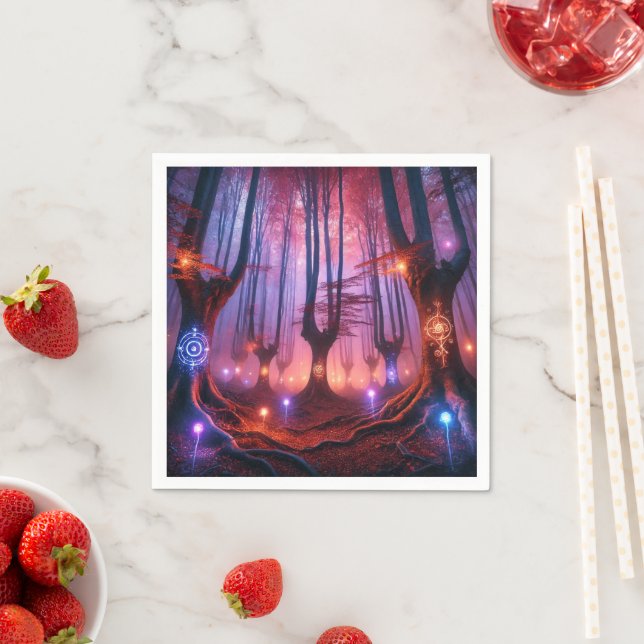 Autumnal Whimsigoth Twilight Forest Decoupage Napkin (Insitu)